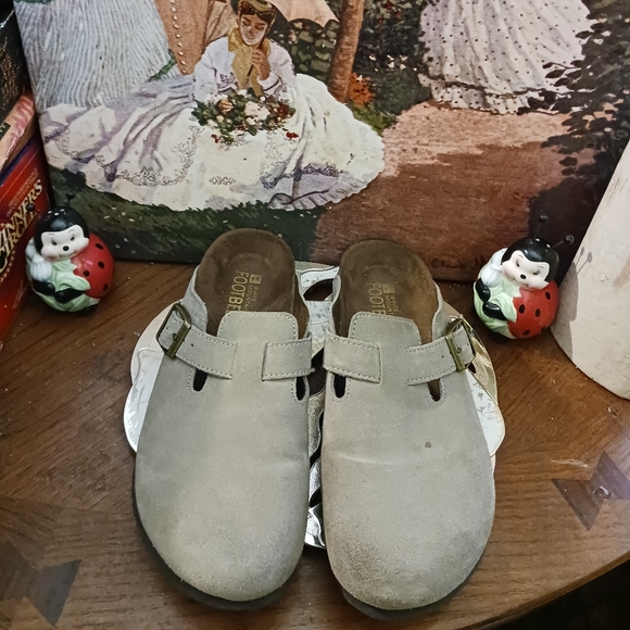 White Mountain Footbed Sandals Brown Leather 6M.Buckle. Slip On Slide On. - Picture 12 of 15